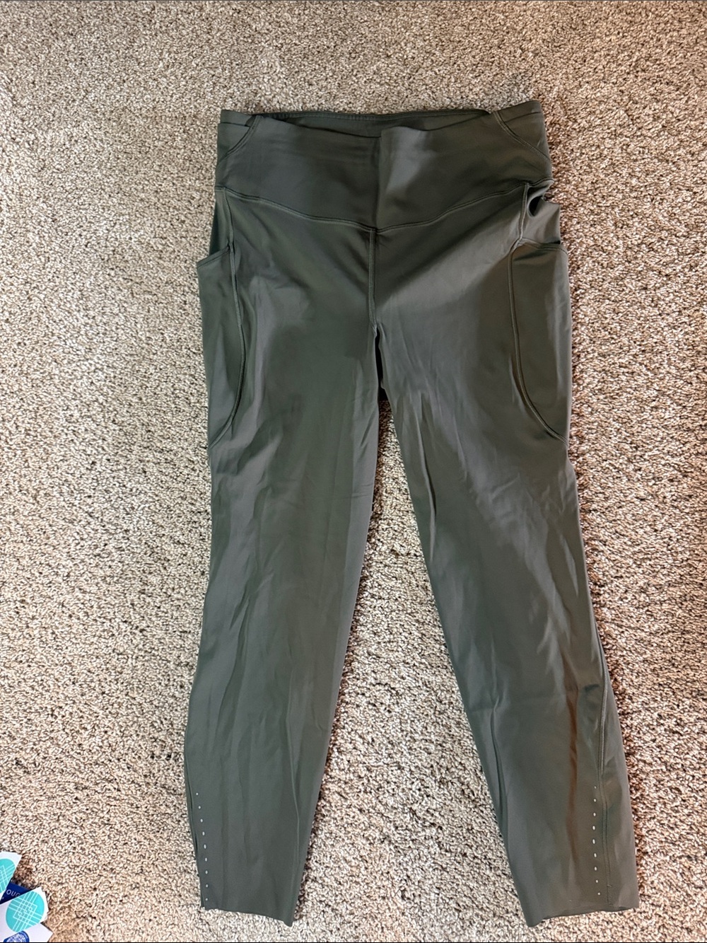 Olive Green High-Waist Active Leggings